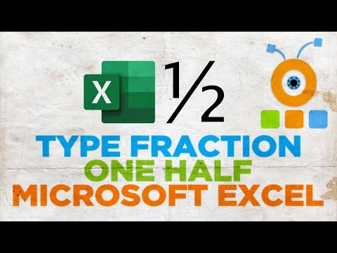 Part of a video titled How to Type Fraction One Half ½ in Excel - YouTube