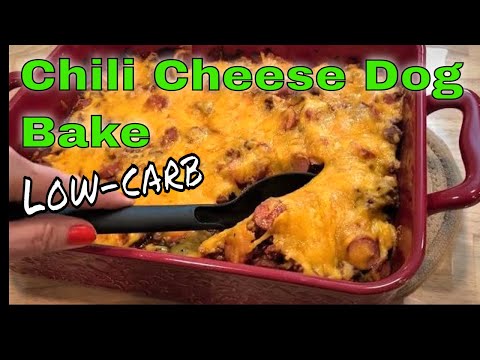 Chili Cheese Dog Bake Recipe | EASY Low-carb Casserole