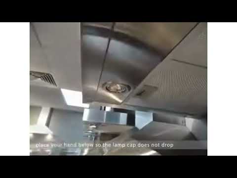 Remove and replace the halogen bulbs for your canopy