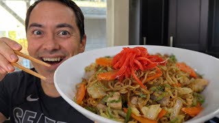 Cooking Yakisoba For The Family