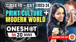 Print Culture and Modern World in One Shot in 20 Mins | Class 10 SST | CBSE 2024