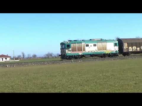 Torna treno merci sulla Cuneo-Verzuolo per la cartiera ex Burgo 21-1-2022