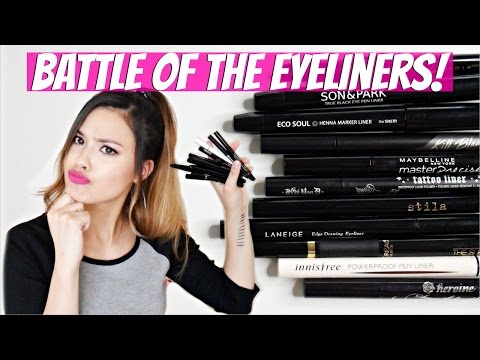 BATTLE OF THE EYELINERS! BEST & WORST of High-End vs. Drugstore vs. Asian Liquid Liners!