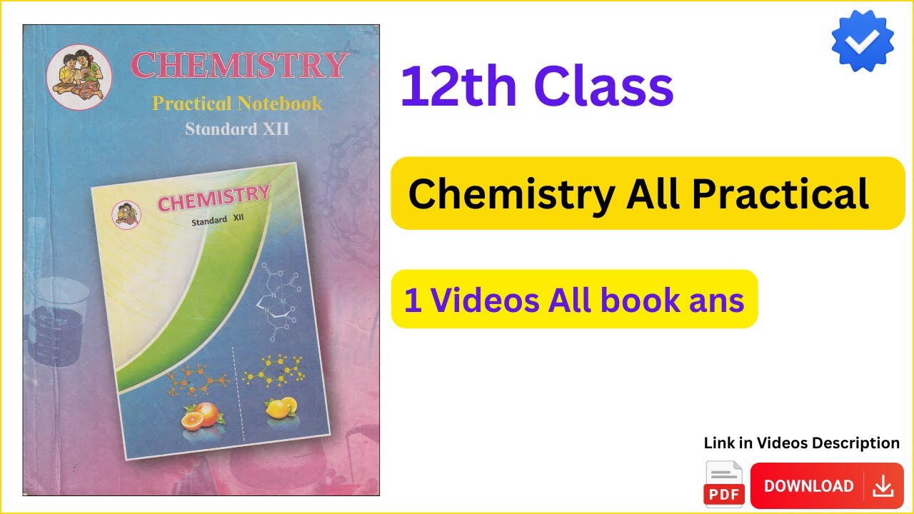 12th Chemistry Practical Solution, All Answers, Science 12th Maharashtra, HSC Practical Handbook