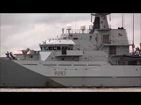 H.M.S MERSEY on the Thames 08/09/17, Thames Shipping by R.A.S.