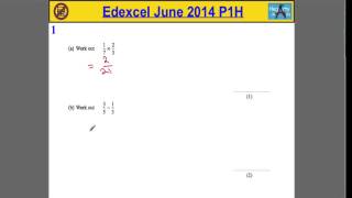 Edexcel Maths P1 June 2014 Higher Q1