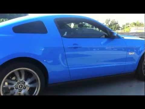 2012 mustang gt with 3\" X pipe and Borla attack axle back exhaust sound 2011