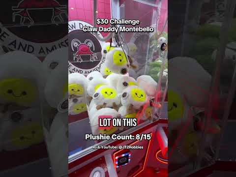 $30 Claw Machine Challenge at Claw Daddy Arcades Montebello! How many plushies can I win? 🤩