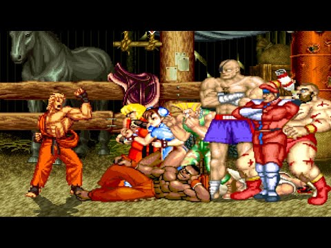 RYO SAKAZAKI Challenges STREET FIGHTERS - RYO VS RYU KEN GUILE BLANKA ZANGIEF BISON SAGAT CHUN-LI