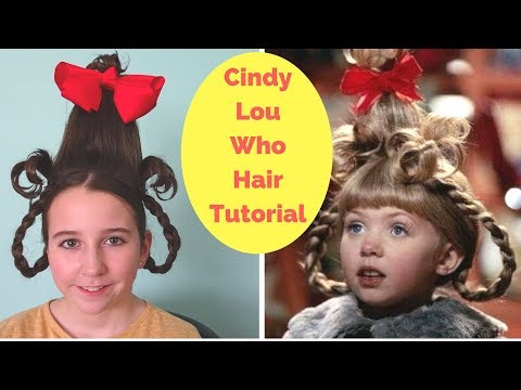 Cindy Lou Who Hair Tutorial - Easy Halloween hairstyle