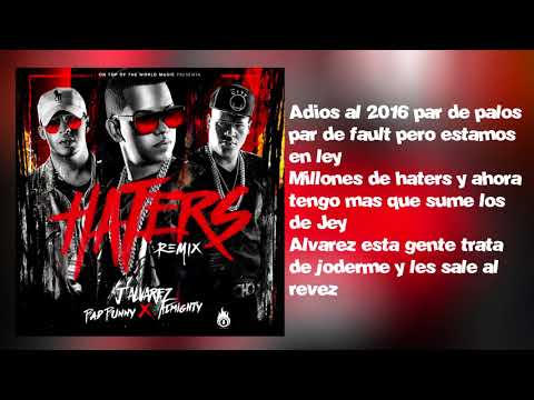 J Alvarez Haters Remix Ft Bad Bunny, Almighty Letra