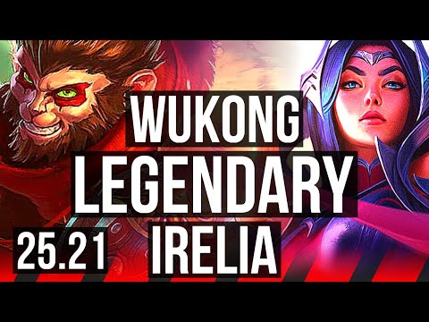 WUKONG vs IRELIA (TOP) | 8 solo kills, 16/2/7, Legendary | KR Diamond | 25.21