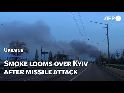 Smoke rises over Kyiv after early morning strikes | AFP