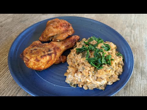 Lentils with Kale and Goat Cheese