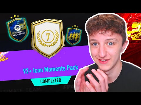 Opening the 92+ Icon moments pack (7 tokens) & FILTHY LA LIGA TOTS REWARDS! | FIFA 21