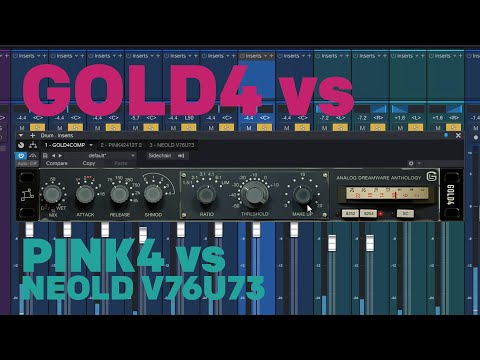 Acustica Audio GOLD4 vs PINK4 vs NEOLD V76U73 // Compressors shootout / Neve 2254 / API / Telefunken