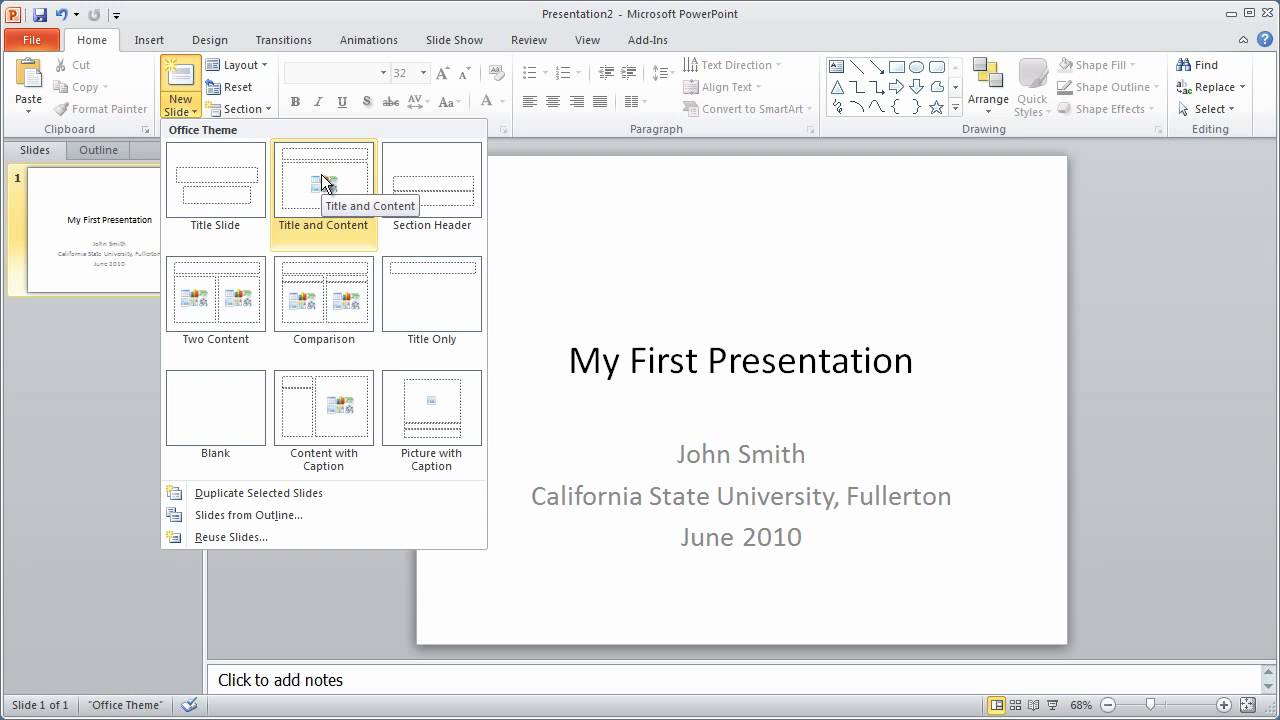 1 - PowerPoint 2010 Crash Course