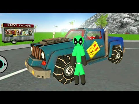 Green Pool Stickman Rope Hero Gangstar Crime - Gameplay Trailer (Android)