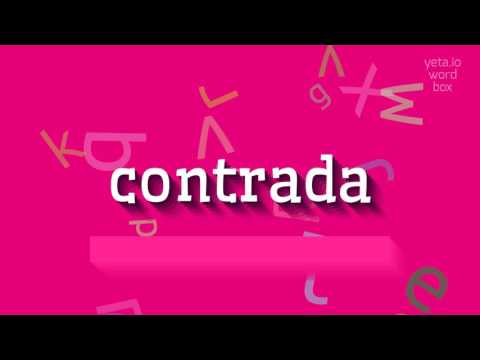 How to say "contrada"! (High Quality Voices)