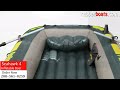 Pripučiama keturvietė valtis Intex Seahawk 4 Set,  pilnas komplektas