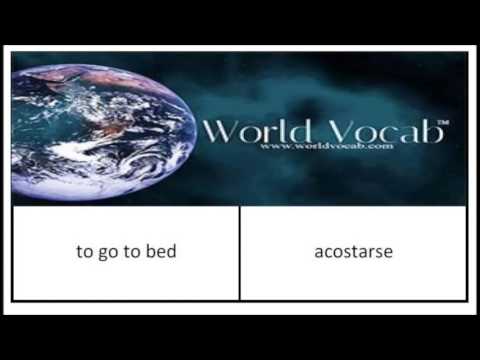 Spanish Vocabulary Word: to go to bed - acostarse