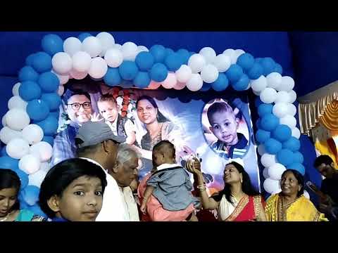 Sayan birthday cake cutting with Suchit & Nivi