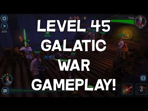 Level 45 Galatic War Gameplay! - Star Wars Galaxy of Heroes