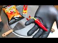 Ice Cream Rolls Red Hot Chili EXTREME Spicey With Tabasco And Tortillas By Chio Challenge ASMR