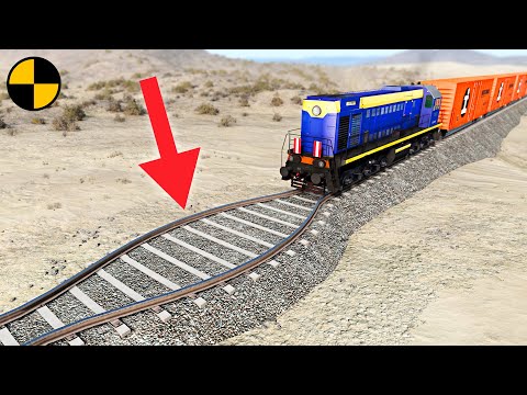 Trains vs Wide Rails #2 😱 BeamNG.Drive
