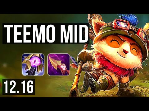 TEEMO vs TWISTED FATE (MID) | Rank 7 Teemo, 5/2/13, 800+ games | KR Master | 12.16