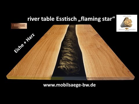 river table Esstisch Eiche flaming star YT