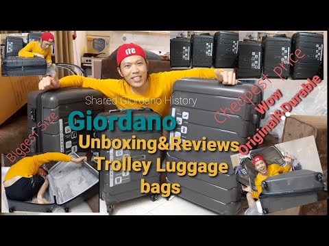 Giordano - Unboxing & Reviews Trolley Luggage 🧳 Bags & Shared History | Freddiediaz TVChannel