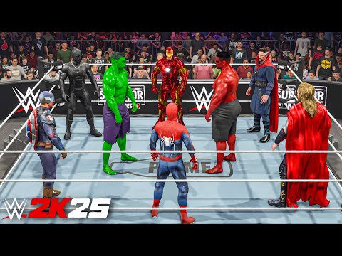 I Put All Avengers in Battle Royale Match - WWE 2K25
