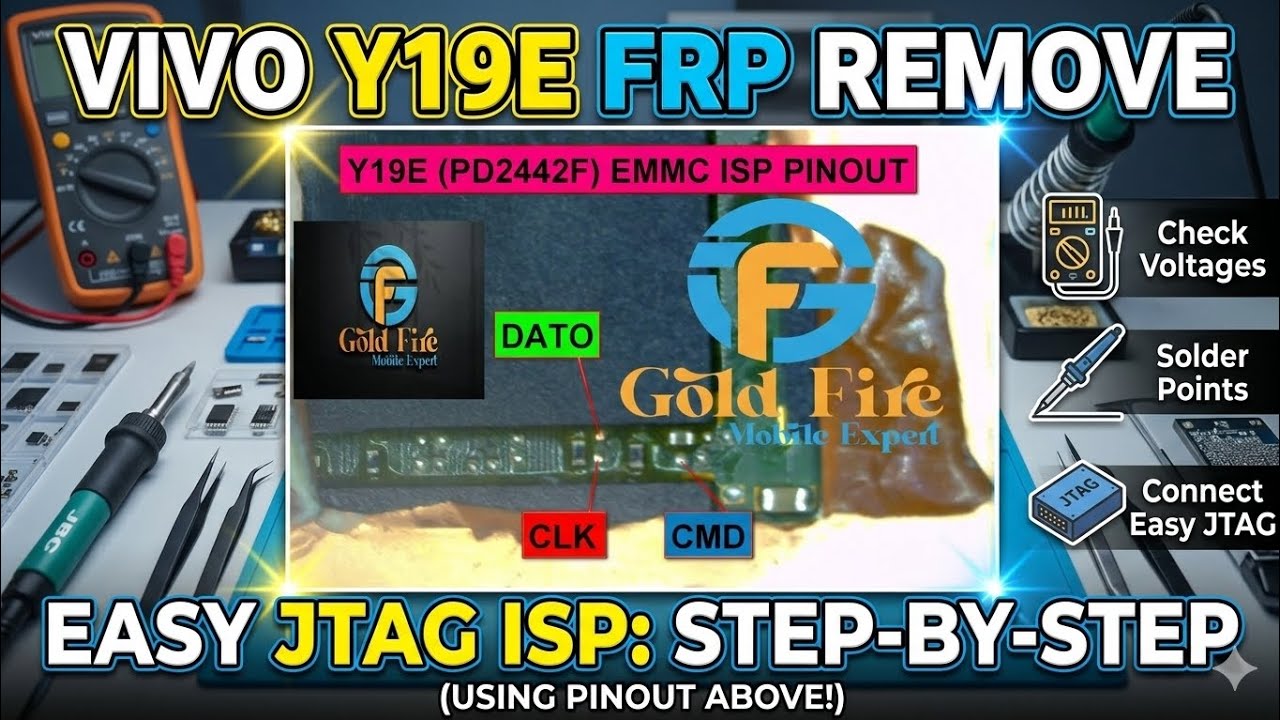 Vivo Y19e FRP Bypass via ISP Pinout | Easy JTAG Plus One-Click Unlock 2026 (Latest Security)