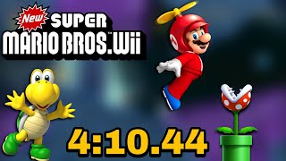 New Super Mario Bros Wii World 1 Speedrun in 4:10.44