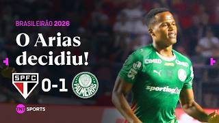 ARIAS MARCA GOLAÇO NO INÍCIO DO JOGO E VERDÃO É LÍDER! SÃO PAULO 0X1 PALMEIRAS