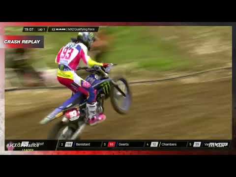 Geerts Crash | MX2 RAM Qualifying Race #MXGP #Motocross