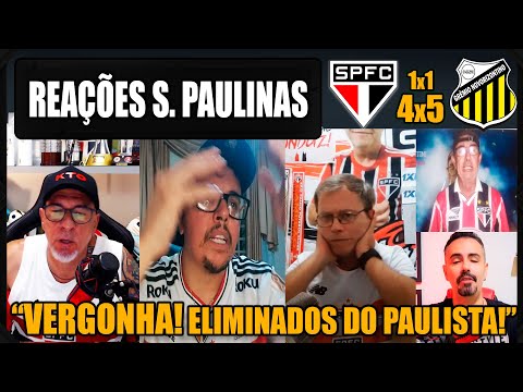 REAÇÕES dos SÃO PAULINOS - SÃO PAULO 1 (4)x(5) 1 NOVORIZONTINO - ELIMINADO DO PAULISTÃO! VAMOS RIR