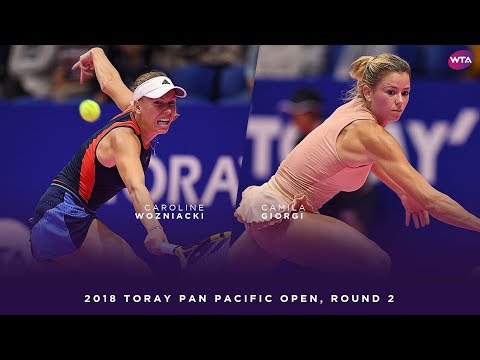 Camila Giorgi vs. Caroline Wozniacki | 2018 Toray Pan Pacific Open Round Two | WTA Highlights