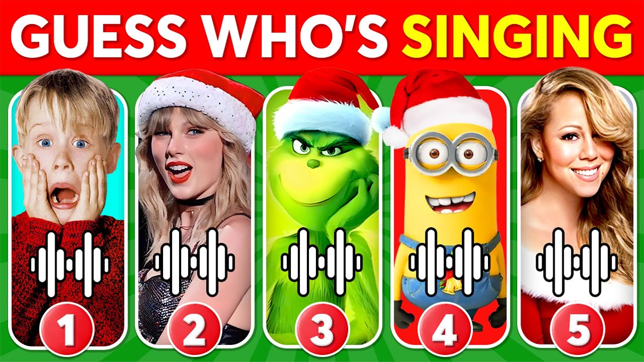 Guess Who's Singing 🎅🎤🎶 CHRISTMAS Song Edition 🎁 | Home Alone, Mariah Carey, The Grinch