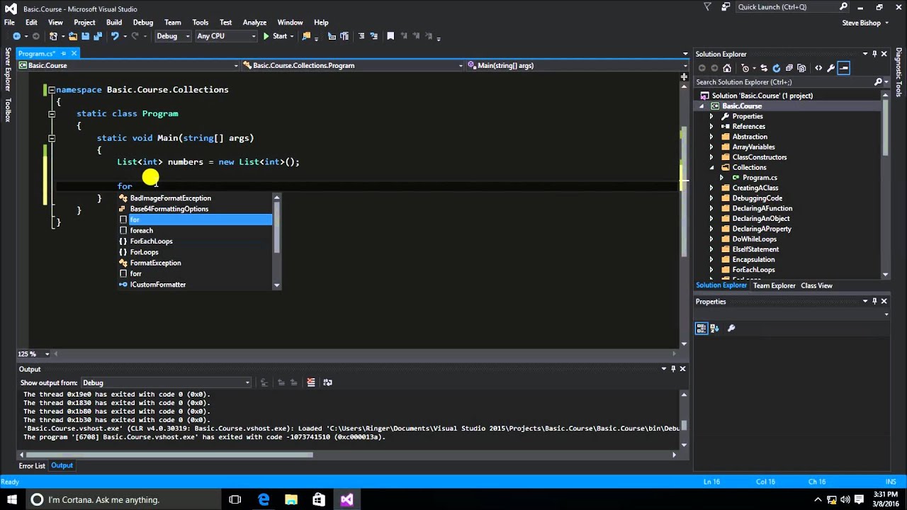 61. (C# Basics Beginner Tutorial) Collections