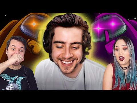 REACT cellbit jogando a partida mais ENLOUQUECEDORA de Among Us da historia (Lives do Cellbit)