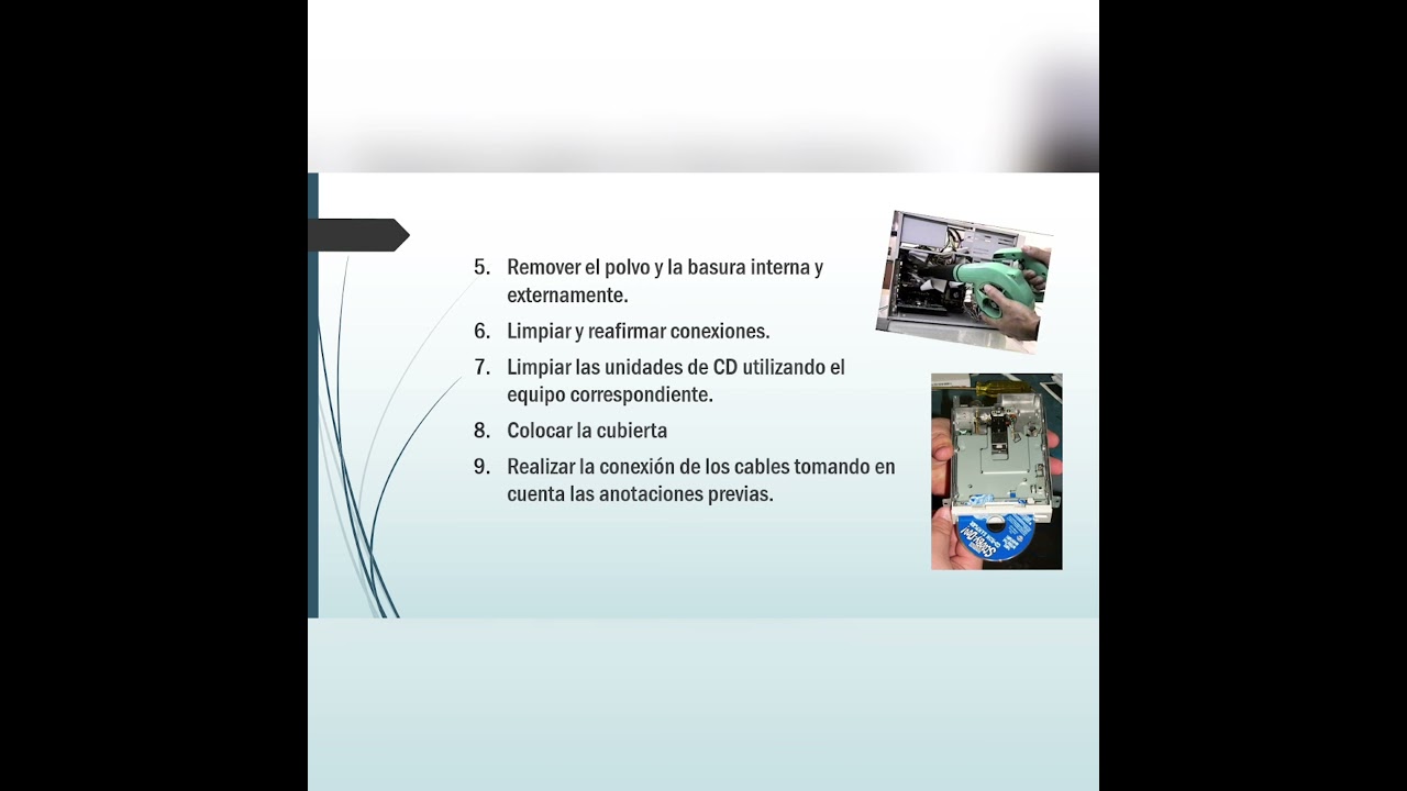 MANTENIMIENTO PREVENTIVO Y CORRECTIVO DE UN EQUIPO DE COMPUTO (PASO A SEGUIR)