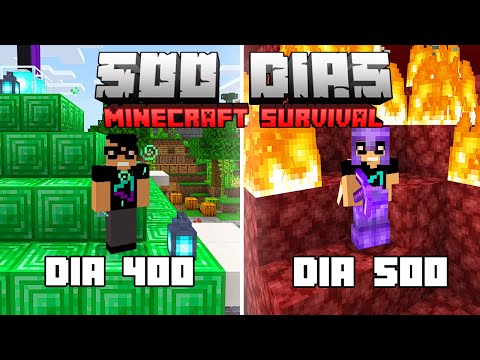 SOBREVIVI 500 DIAS NO MINECRAFT SURVIVAL - O FILME