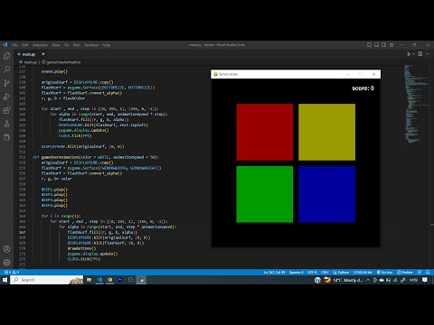 Coding Simon Game Pygame Python
