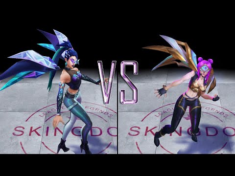 KDA ALL OUT KaiSa vs KDA KaiSa Skin Comparison Spotlight