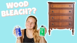 BLEACHING Antique Furniture | 2-Step DIY Wood Bleach Makeover