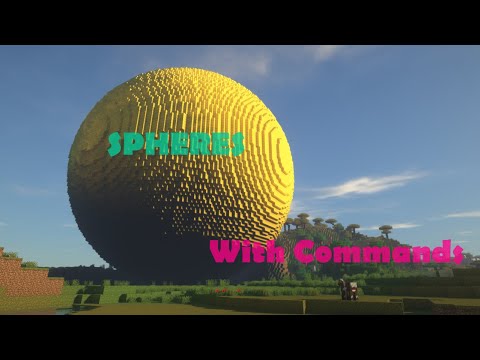 How to Make a Sphere in Minecraft Using COMMANDS -...