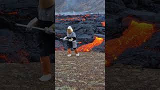Volcano eruption, Iceland 🇮🇸🌋 #volcano #eruption #iceland #geology #lava