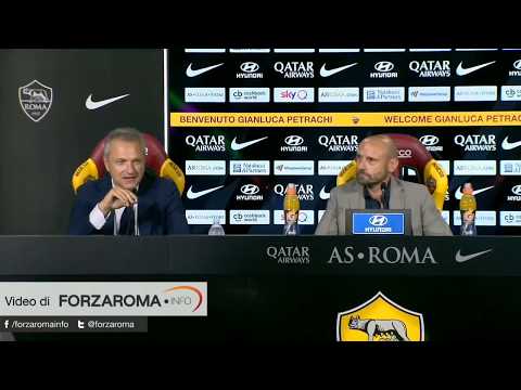 Guido Fienga apre la conferenza stampa di Gianluca Petrachi